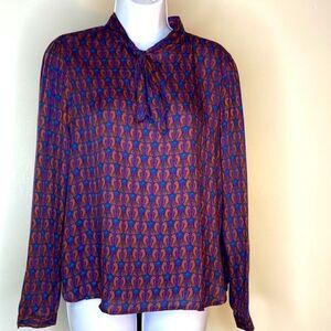 NEW…Navy Blue/Brown/Purple woven shirt size M (med) from Forever21